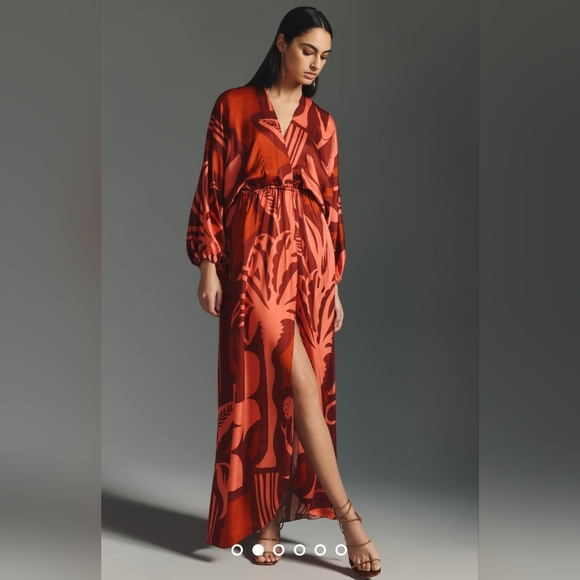 Anthropologie Dresses & Skirts - Eugenia Fernández Isola V-Neck Maxi Dress